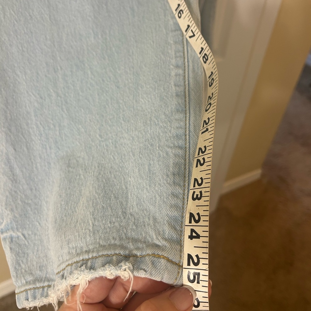 Universal Thread High Rise Light Blue Jeans with Rips - Picture 5 of 5